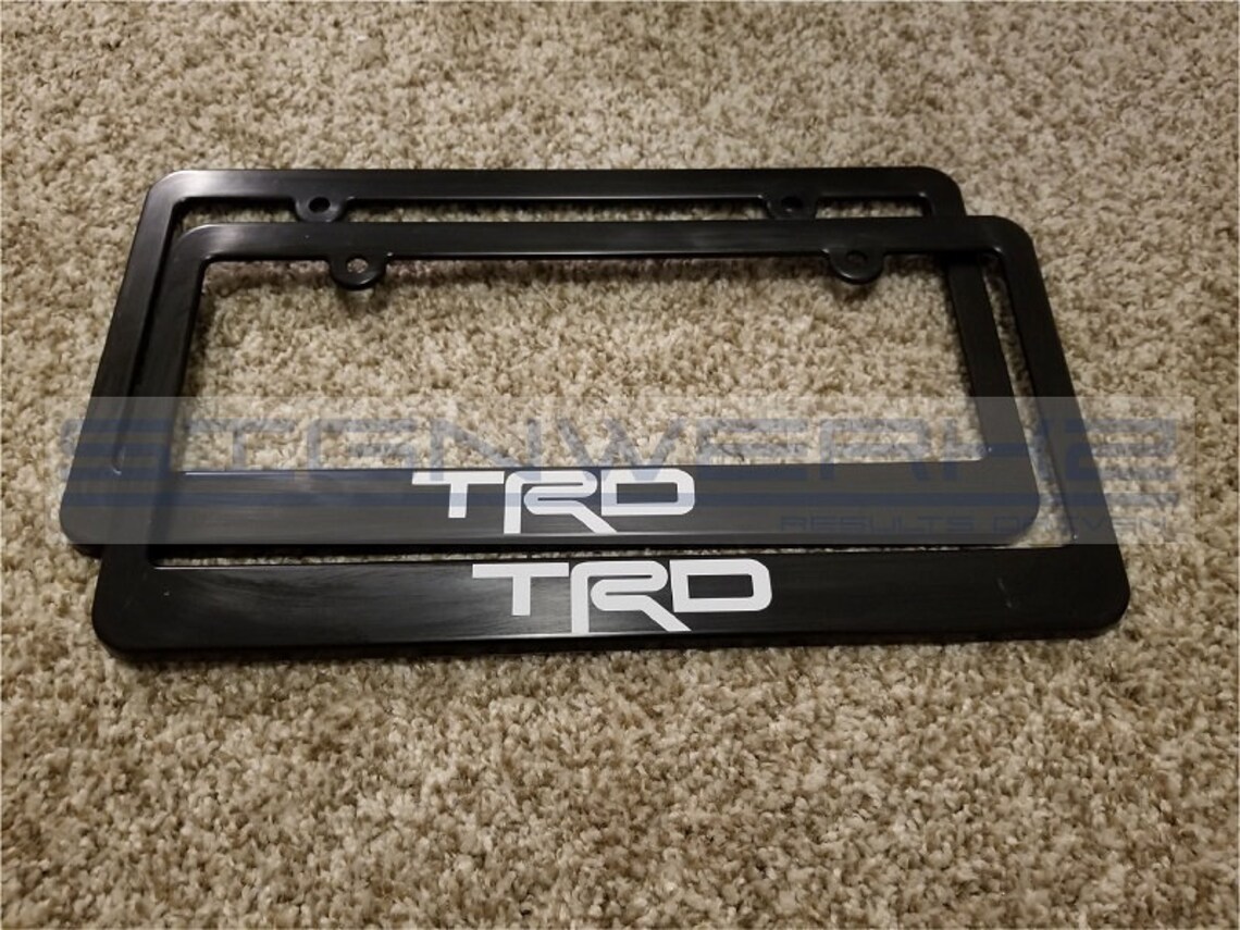 TRD License Plate 2 Frame New Pair Etsy