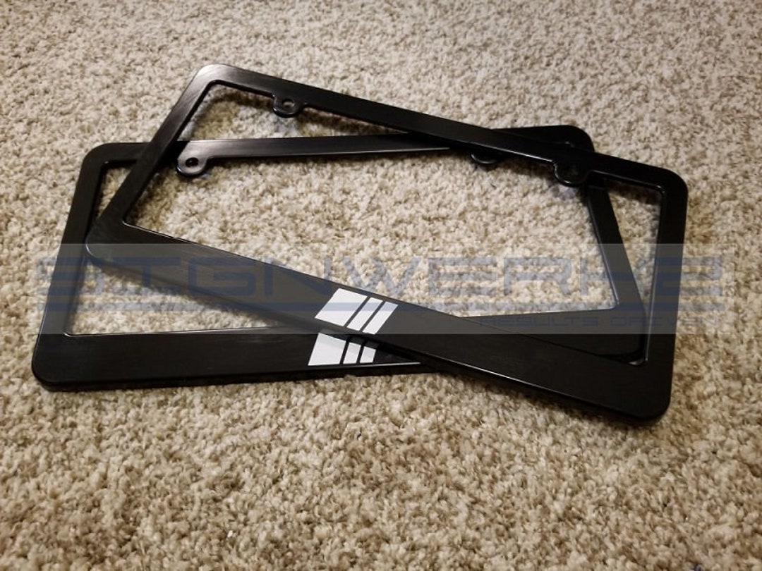 Audi Sport License Plate Frames White Pair Etsy