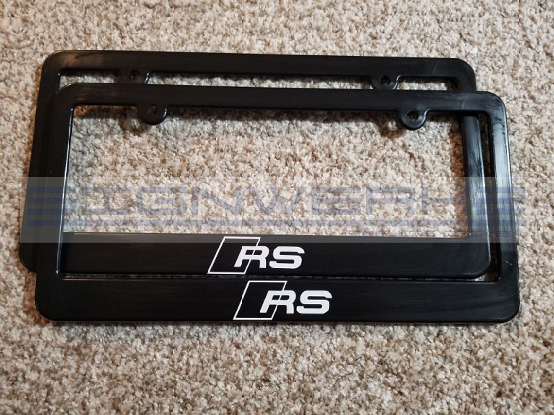 Audi RS License Plate Frame Pair Etsy