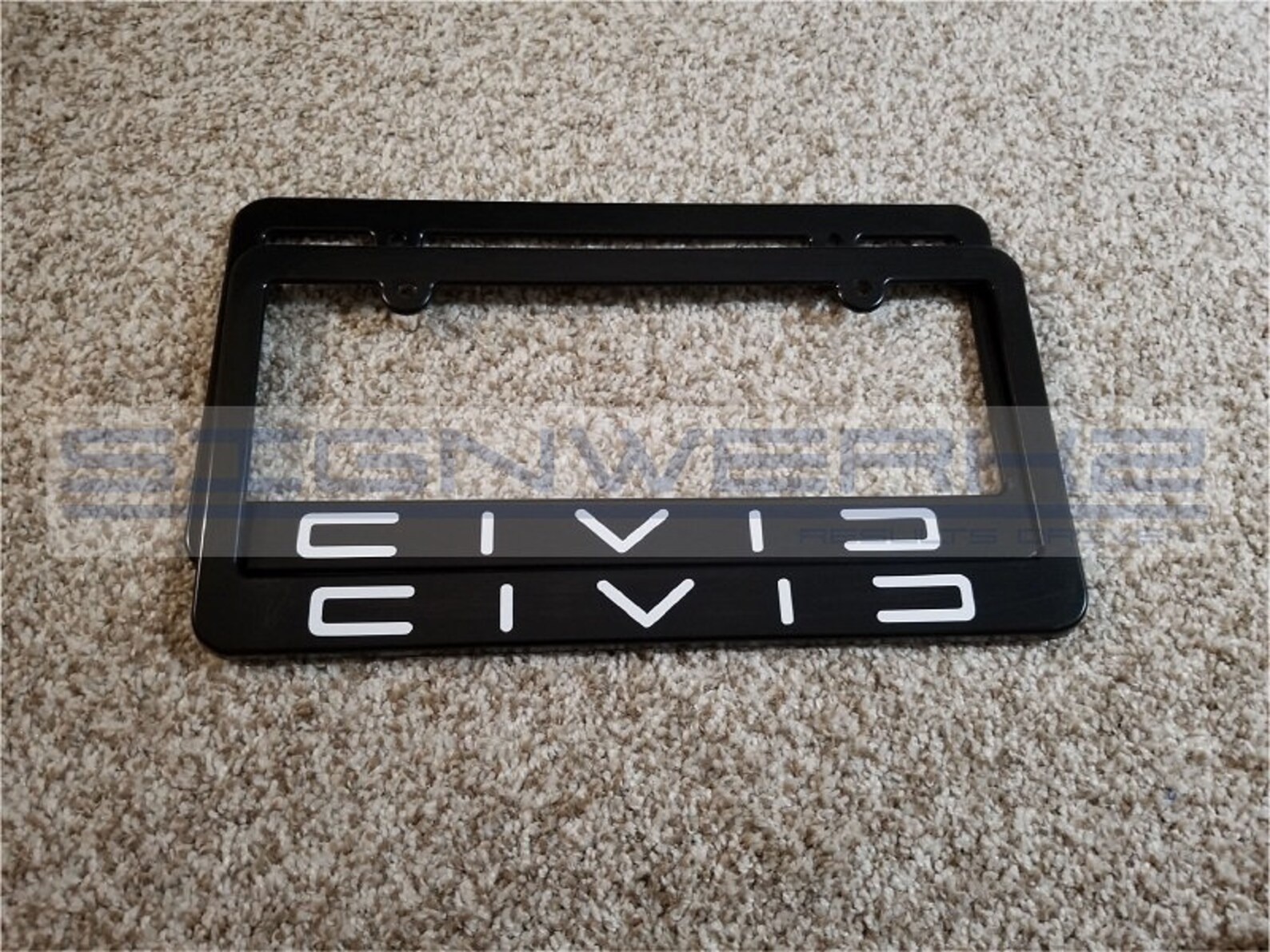 Honda Civic License Plate Frames Style II Pair Etsy