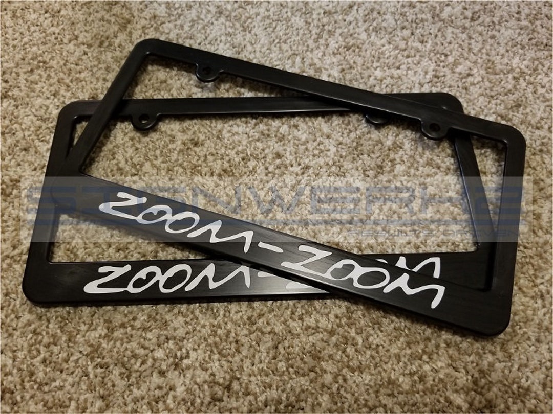 Zoom Zoom Mazda License Plate Frames Outline Pair Etsy