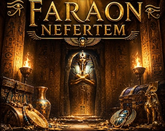 The Treasure of Pharaoh Nefertem Spanish Escape Room | Egyptian Pyramid Print & Play Mystery PDF for 2-6 Players