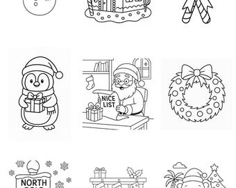 25 pagina's afdrukbare kerstkleurplaten voor kinderen en peuters