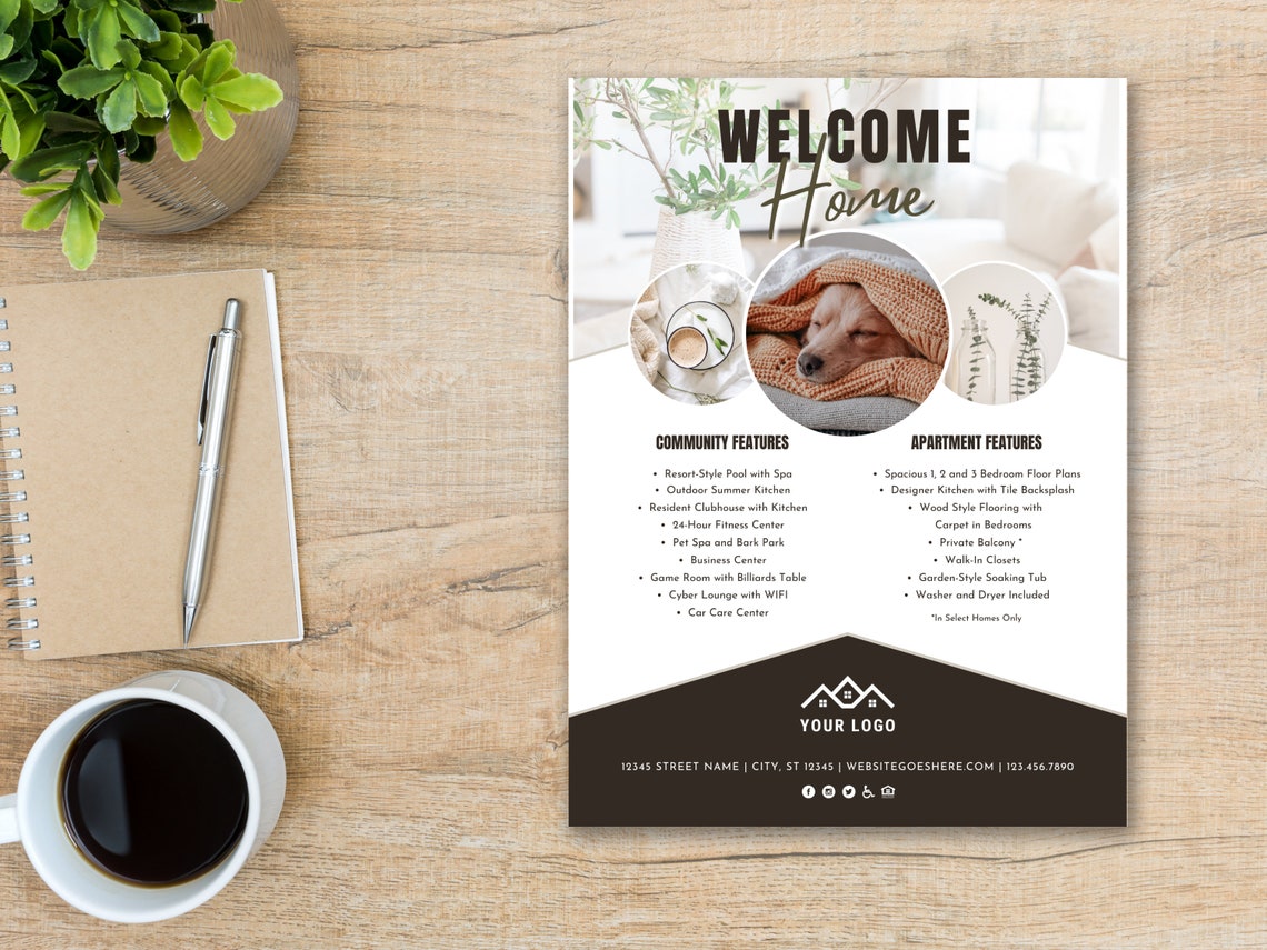 Apartment Leasing Flyer Template: Editable Floor Plans (canva) - Etsy