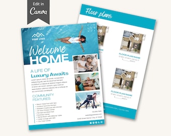 Apartment Marketing Flyer: Real Estate Leasing Template (Canva Editable)
