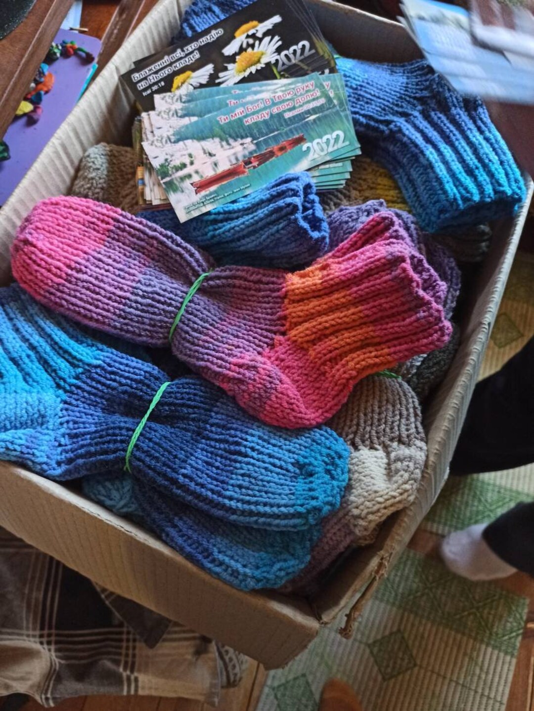 I Am From Ukraine. Ukraine. I Am on the Side of Ukraine. Knitted Socks