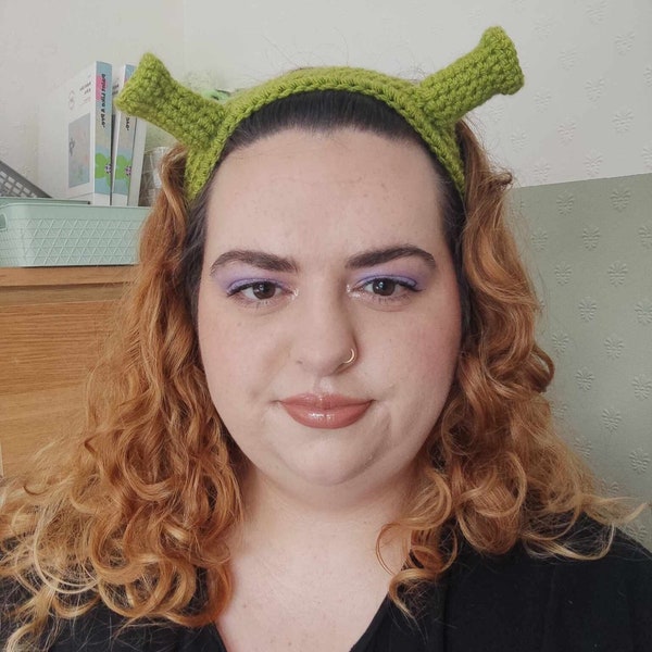 shrek crochet headband pattern