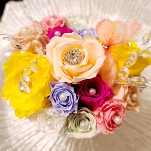 gift, Forever Roses, Wedding Gift, Crystal, Bridal Gift, Gift, Centerpiece, Crystalpersonalized, floral