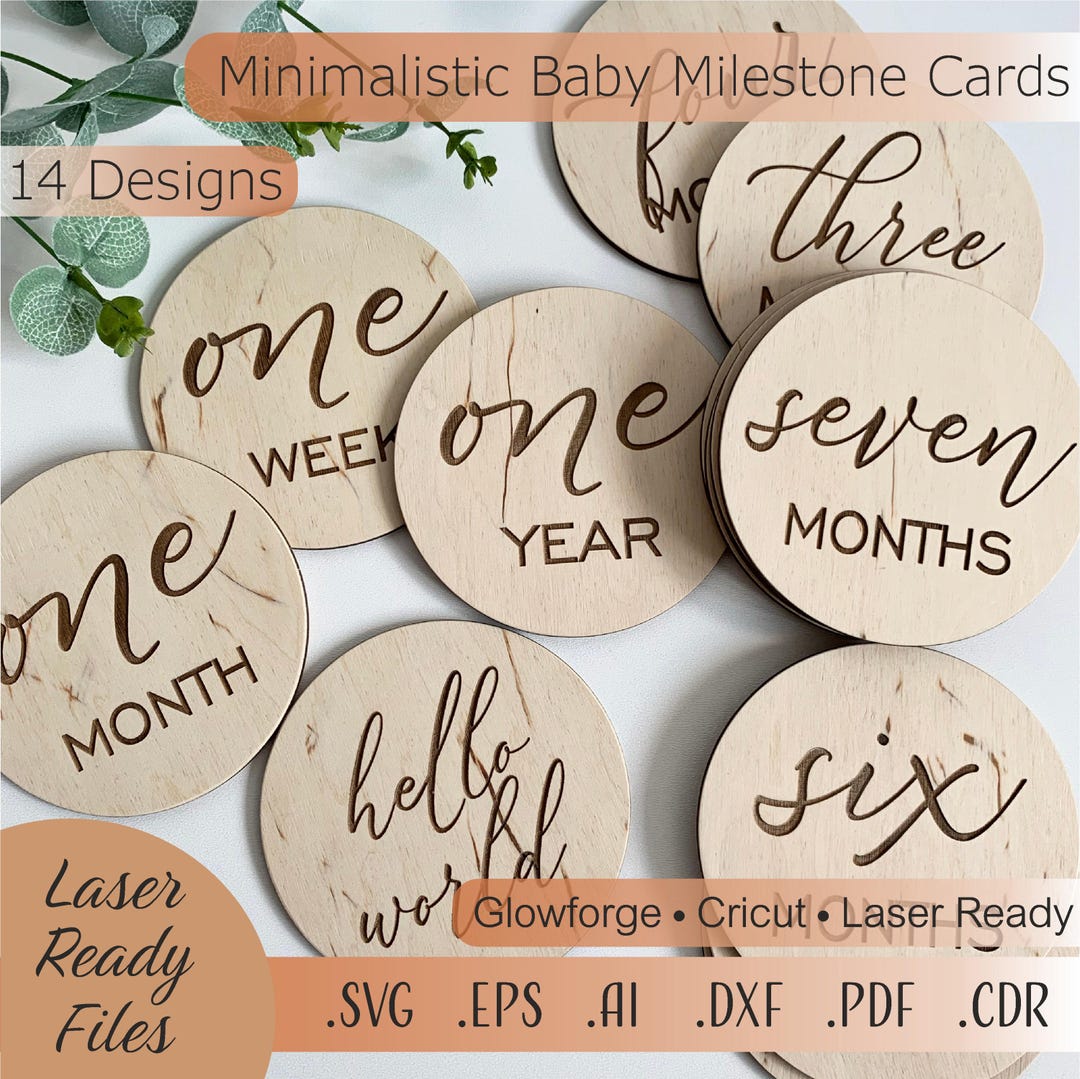 Monthly Baby Milestones SVG Bundle, Baby Milestone SVG, Hello World SVG ...