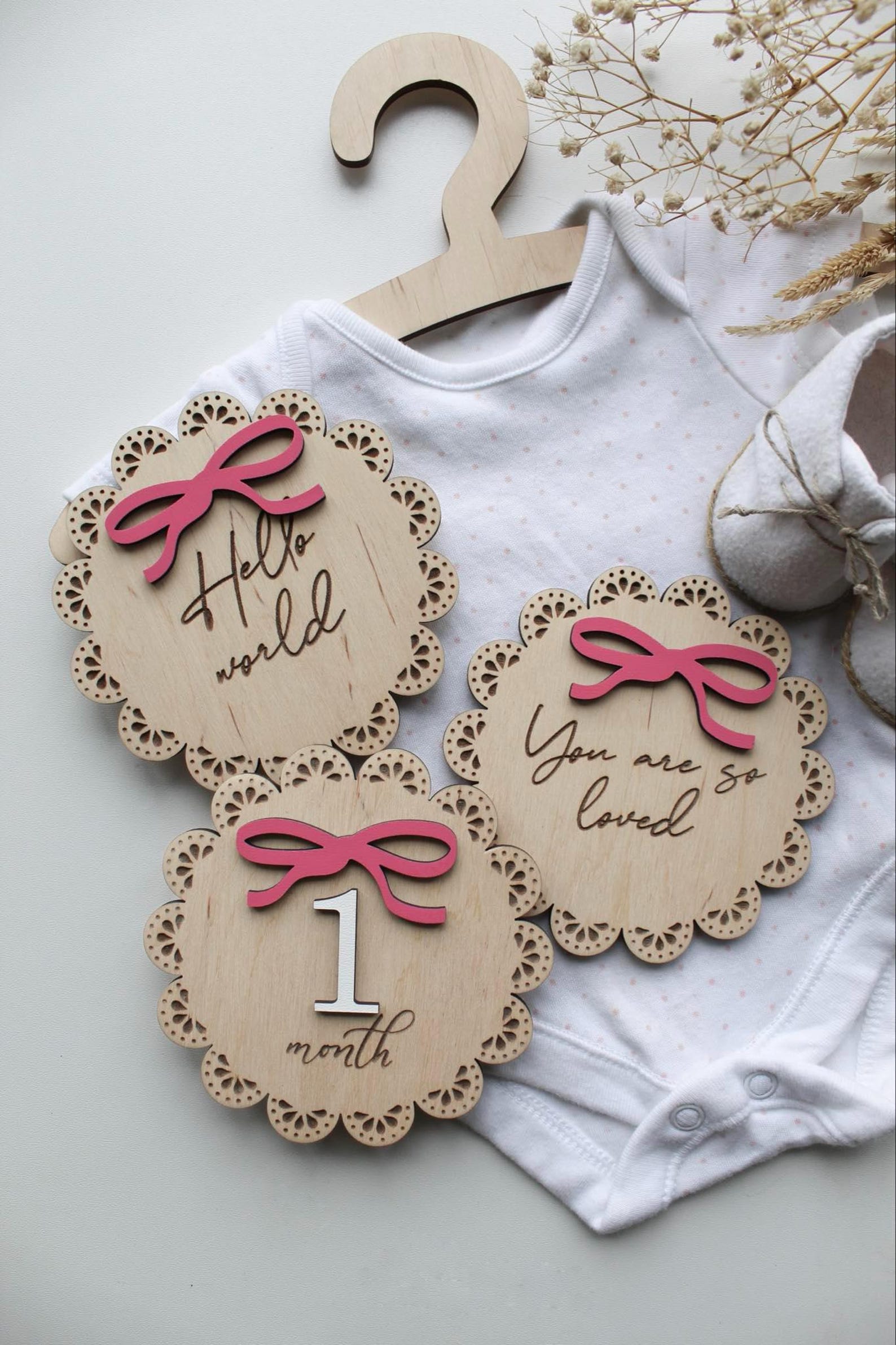 Baby Milestone Cards SVG Bundle | Laser Cut Files for Glowforge Cricut ...