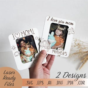 Muttertag Bild Magnet svg Magnet Rahmen SVG Laserdatei Geschenke Muttertag Laser Cut Bilderrahmen Set Geschenk für Geburtstage Jubiläen