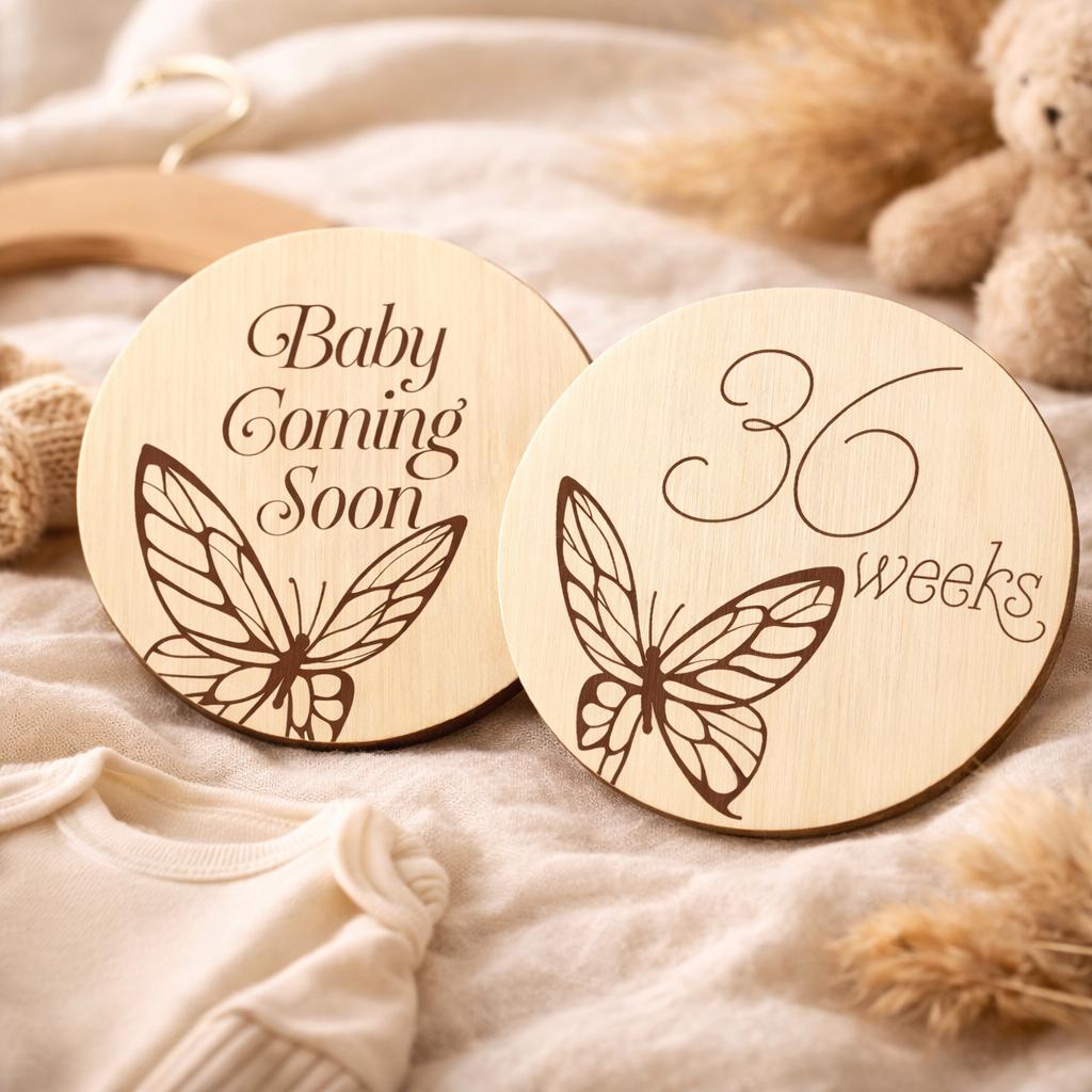 Butterfly Baby Milestone SVG Bundle for Laser Cut, Glowforge & Cricut ...