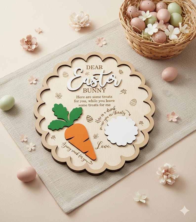 Easter Bunny SVG Bundle for Laser Cut | Glowforge Easter Files | Easter ...