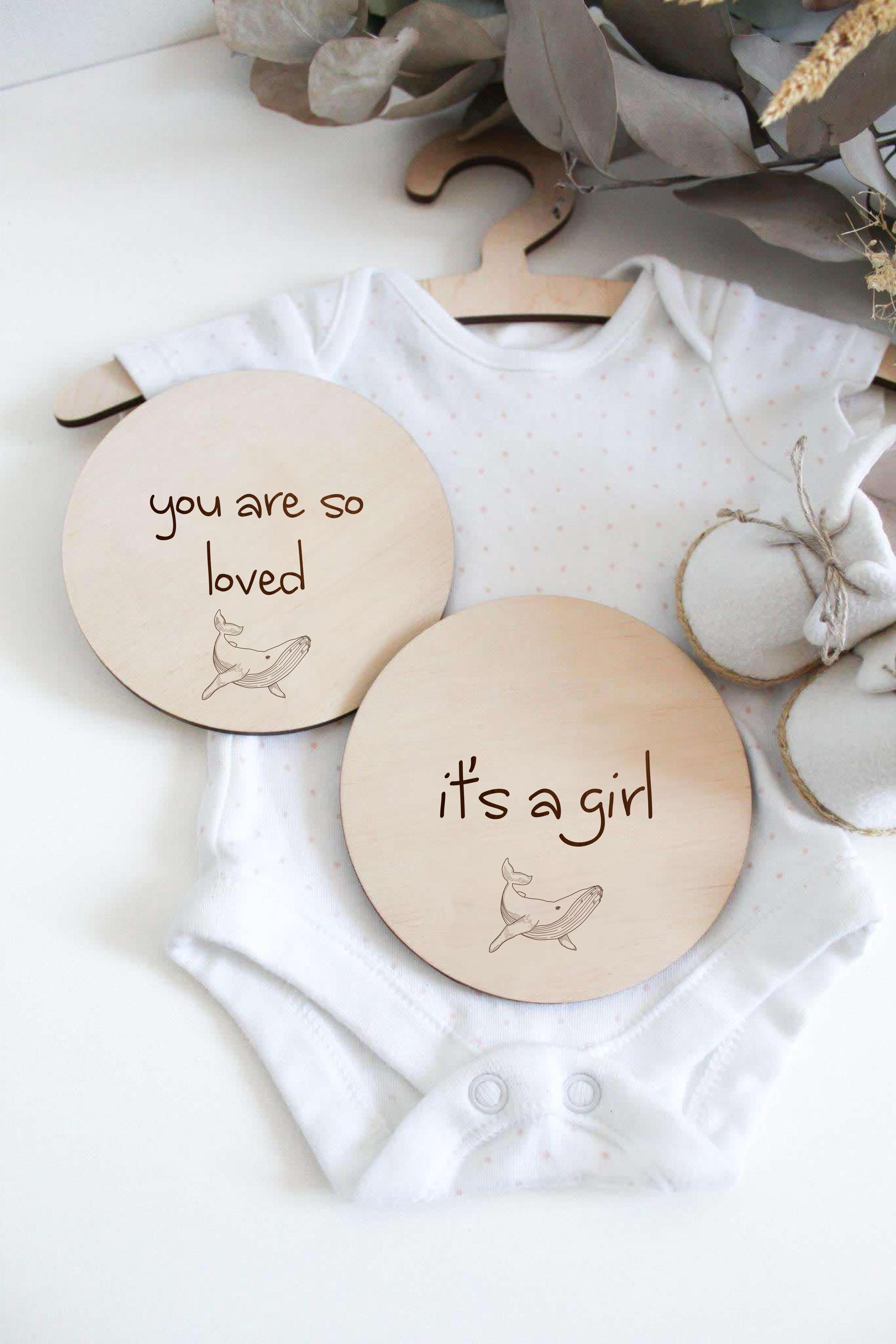 Whale Baby Milestone Cards SVG | Laser Cut File for Glowforge, Cricut ...
