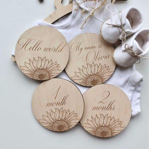 Baby Milestone Cards SVG Bundle | Laser Cut Files for Glowforge Cricut ...
