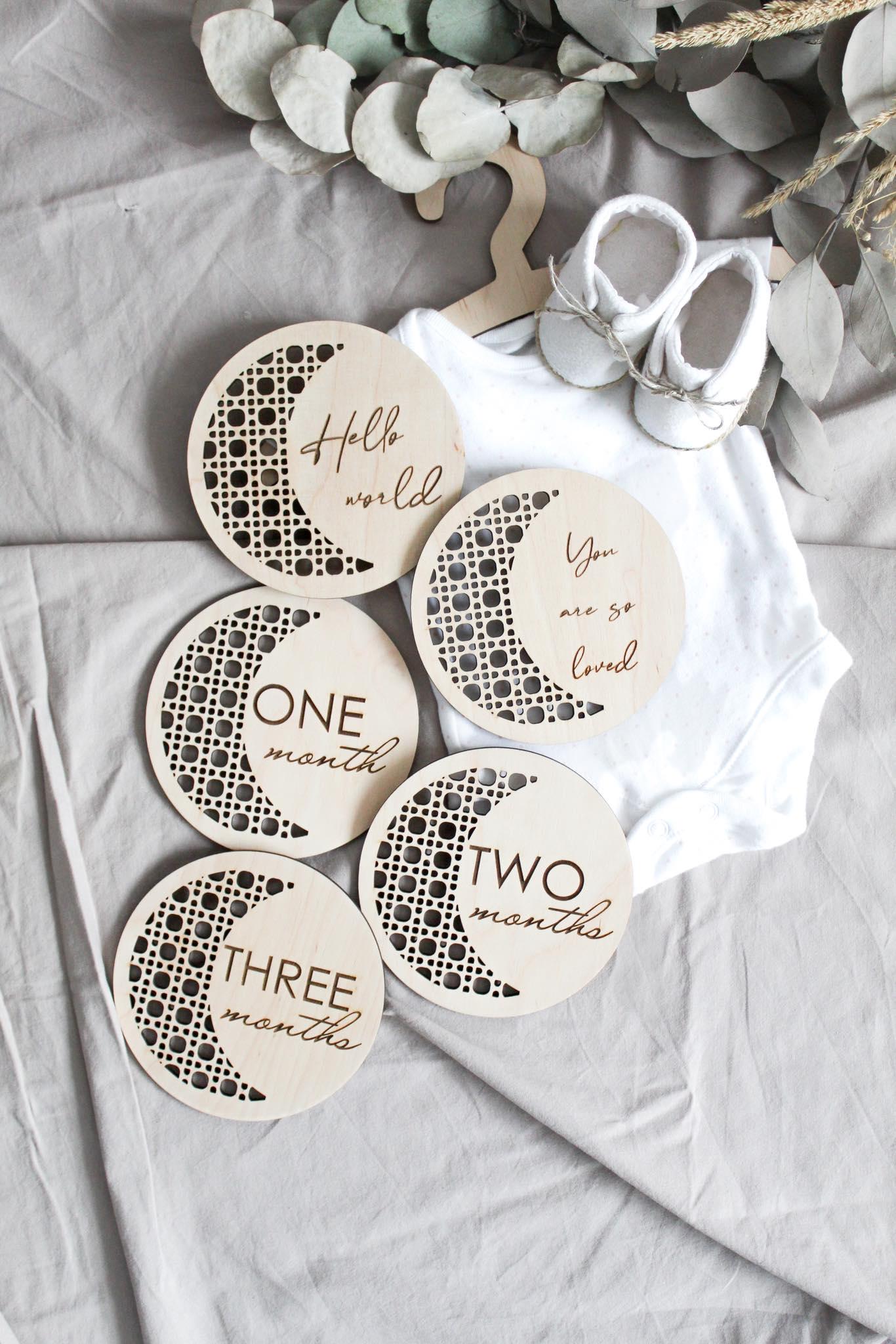 30+ Baby Milestone Cards SVG Bundle, Mega Set of Monthly Milestones ...