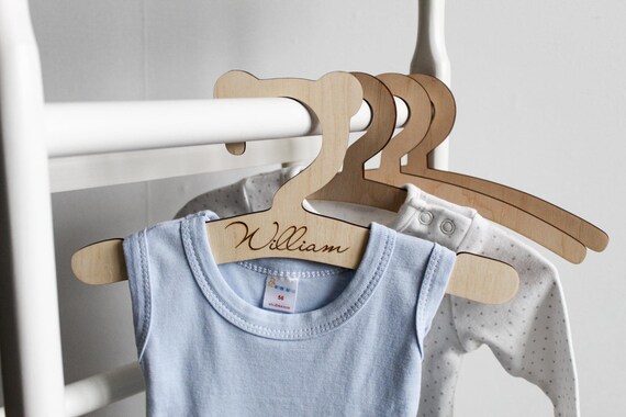 Childrens Wooden Hanger, Wood Kids Clothes Hangers, Children's