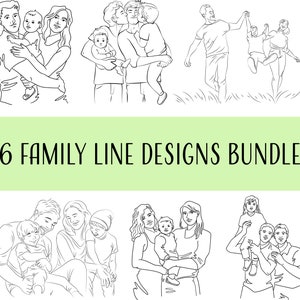 Familie SVG bundel, SVG gesneden bestanden voor Cricut, grote familie clipart, familie clipart, vaders dag SVG, vader en kinderen SVG, familie silhouet