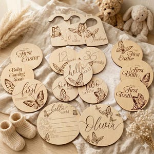 Butterfly Baby Milestone SVG Bundle for Laser Cut, Glowforge & Cricut ...
