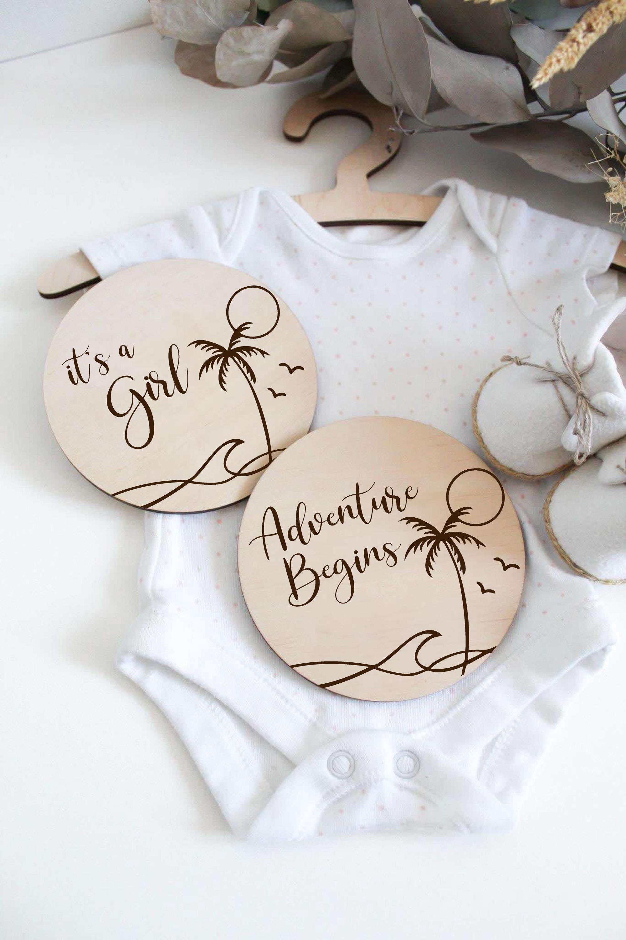Coastal Baby Milestone Cards SVG | Laser Cut Baby Month Discs | Beach ...