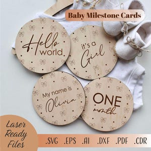 Cartes jalon en bois pour bébé