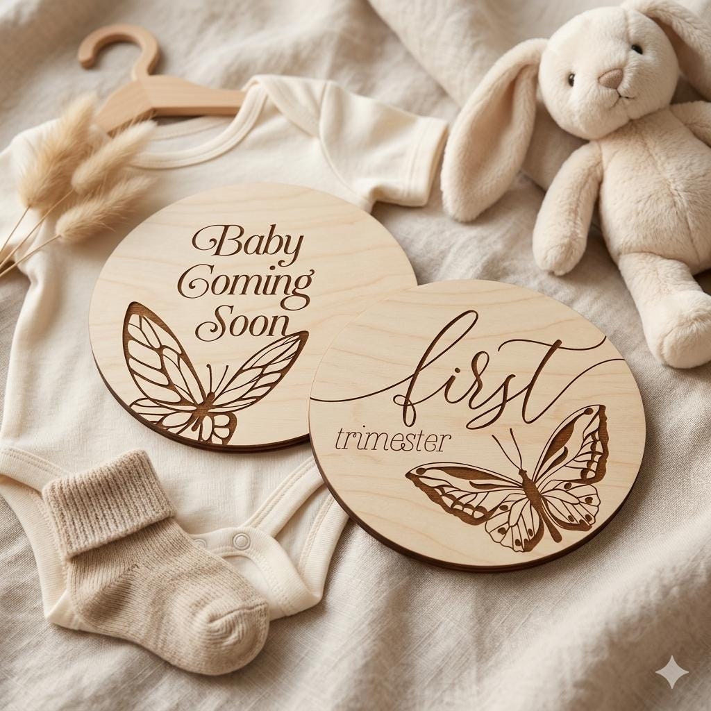 Butterfly Baby Milestone SVG Bundle for Laser Cut, Glowforge & Cricut ...