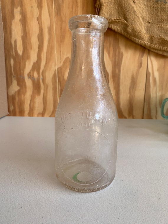 Vintage Clear Glass Quart Milk bottle no lid vintage | Etsy