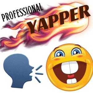 PROFESSIONAL YAPPER Sticker | laptop sticker, meme sticker, funny, yap, water bottle sticker, phone sticker, vinyl sticker