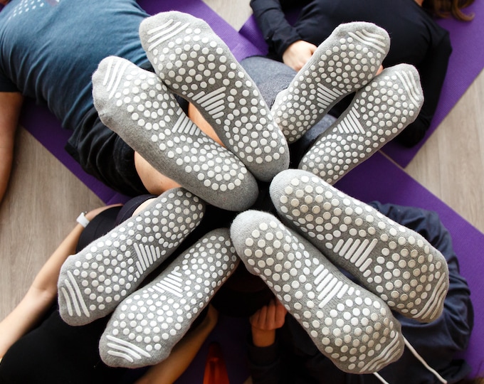 Ankle Grip Socks: 2 PAIRS of Non-Slip Pilates, Barre, Yoga Socks, Hospitals