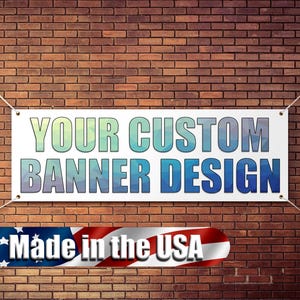 Custom Vinyl Banners Personalized Banners for Business, Events, Advertising, Birthdays Waterproof UV-Resistant for Indoor and Outdoor