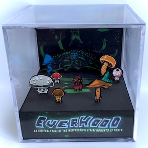 Everhood 3D Video Game Cube Diorama - Forest Spirit
