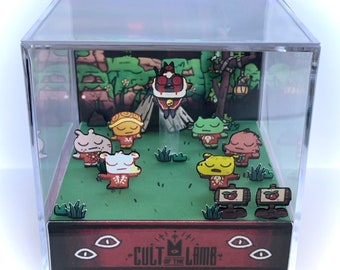 Culto del Cordero Juego de Video 3d Cubo Diorama - Círculo De Oración