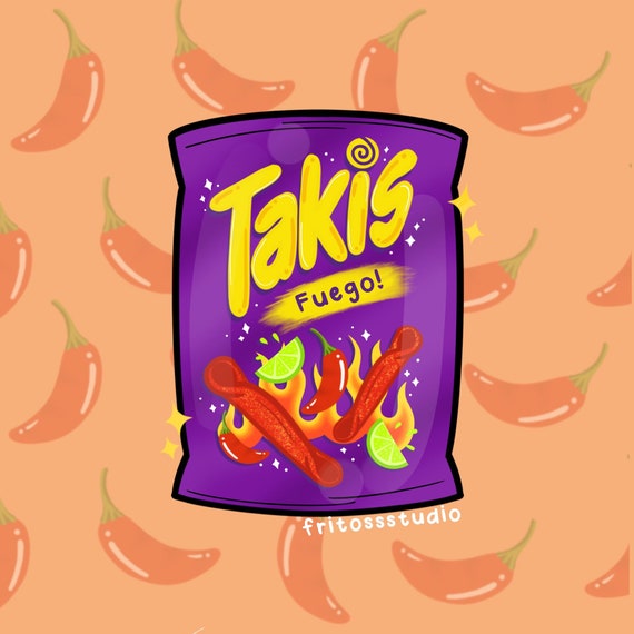 GLITTER takis sticker, Mexican snack sticker, chips sticker, water bottle sticker, laptop sticker, vinyl sticker