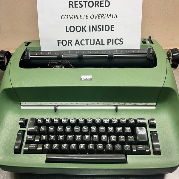 IBM Selectric I - Rare Green - Vintage- 13” Carriage 10 Pitch Restored- Like New Condition- Fully Functional -Great Collector’s Item MODEL 7