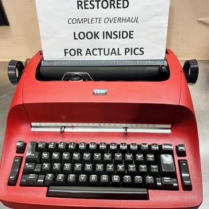 IBM Personal Selectric  I - All Red, Original Color Repainted - Mint Condition - 11” Carriage, 12 Pitch Model 72 ( Fabric Ribbon )