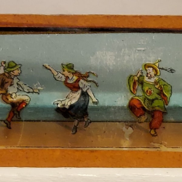 Antique glass Magic Lantern slide 1900s toy