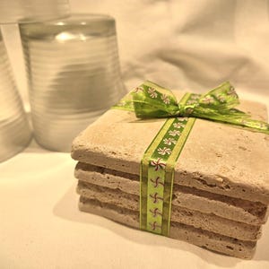 Marble Coaster Set Italian marble set of 4 coasters