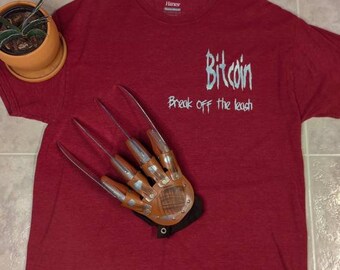 Bitcoin Break Off the Leash Korn-style Hanes ComfortBlend Large Tshirt