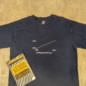 wtfhappenedin1971 Valor en dólares perdido Gráfico Fruto del telar camiseta grande negra