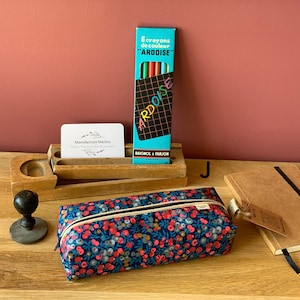 Trousse école Liberty idéal pour la rentrée des classes et le travail - Cadeau Maîtresse - Personnalisable