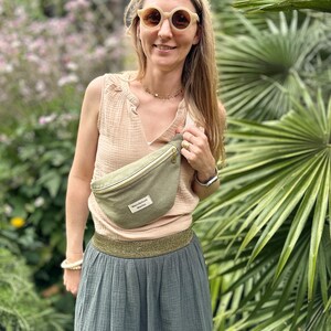 Crossbody fanny pack in Vercors fabric image 6