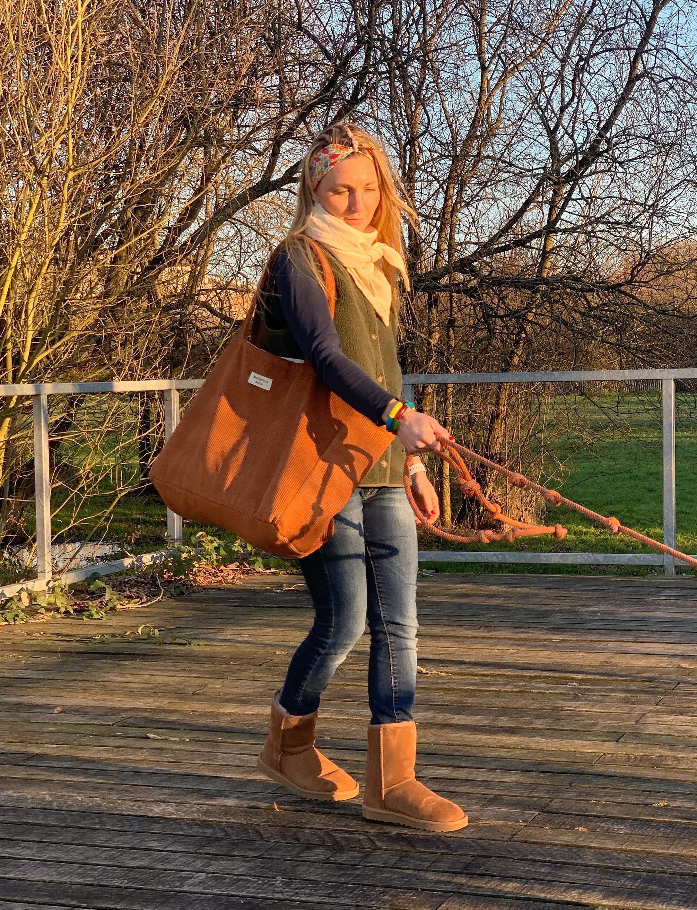 Large Corduroy Tote Bag Etsy