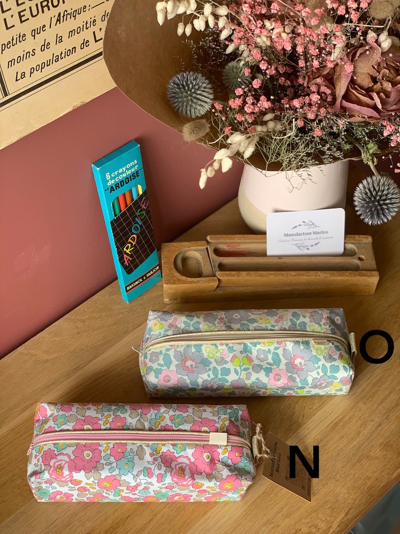 Trousse école Liberty idéale pour la rentrée des classes et le travail Cadeau Personnalisable image 6