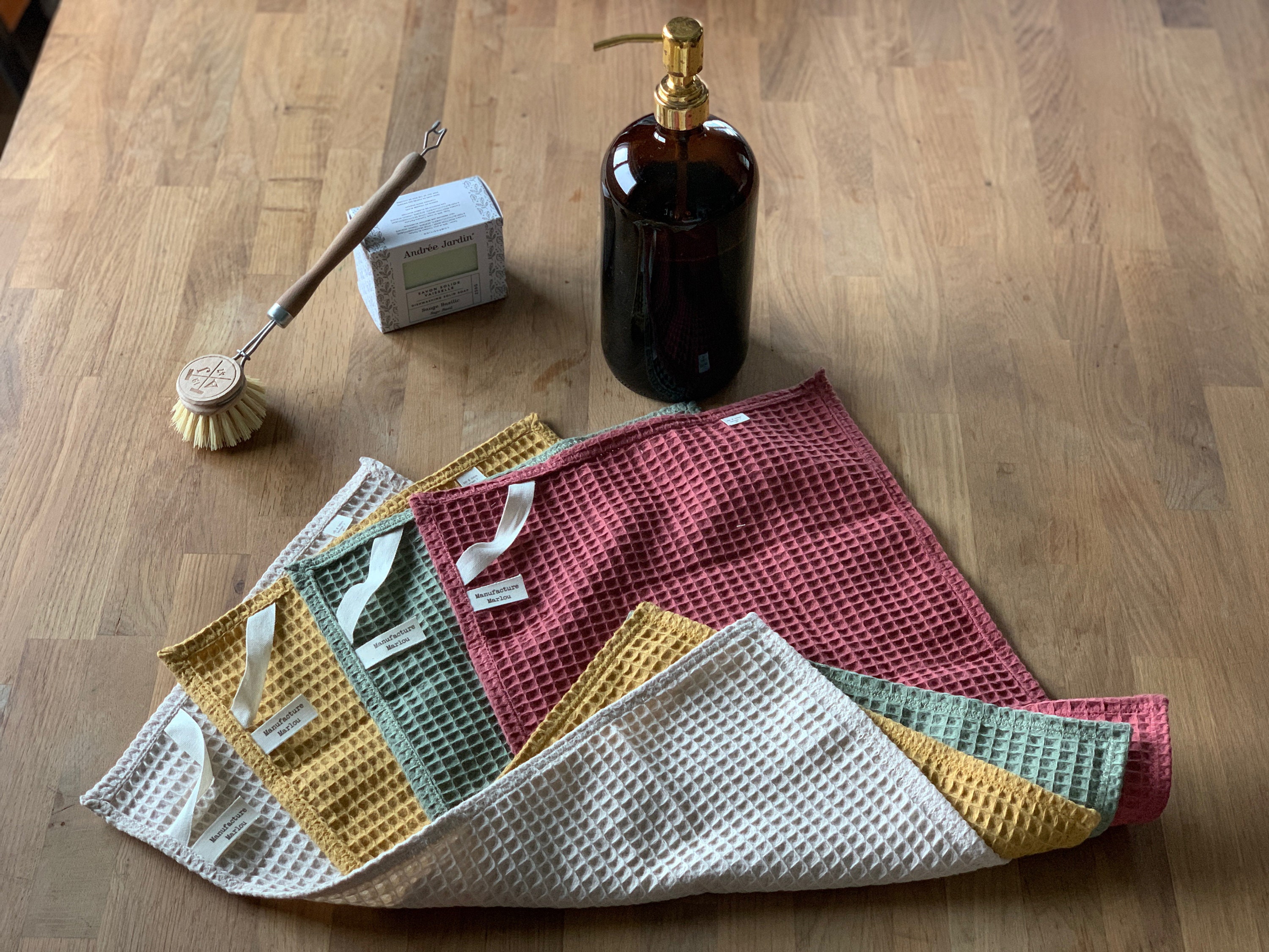 Torchon - Essuie Main en Tissu Nid d'abeille