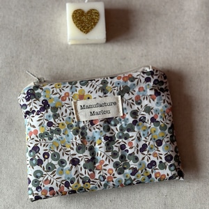 Liberty of London fabric coin purse Wiltshire vert