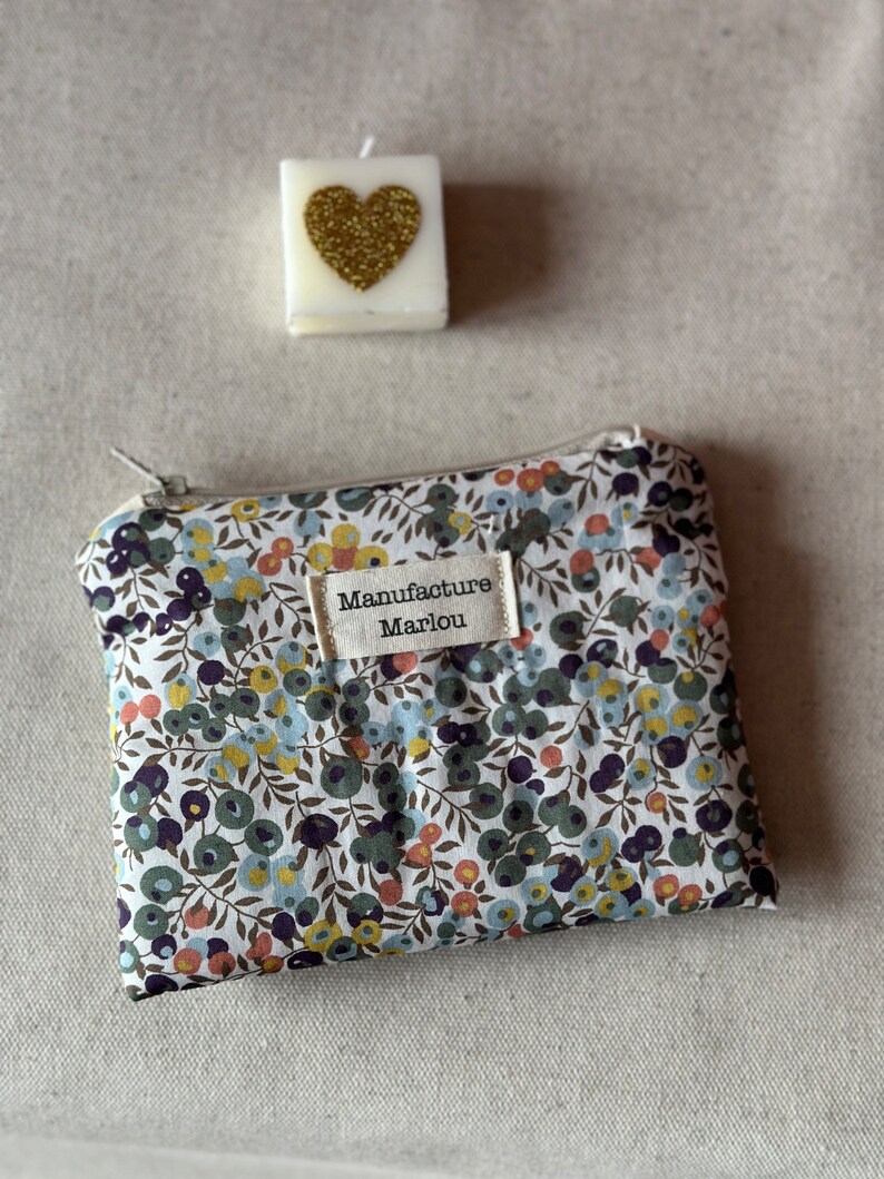 Liberty of London fabric coin purse Wiltshire vert