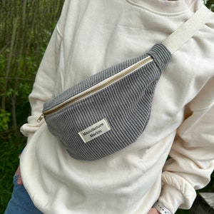 Belt bag in corduroy fabric 10 - Gris souris