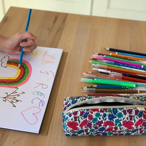 Trousse école Liberty idéal pour la rentrée des classes et le travail Personnalisable image 10