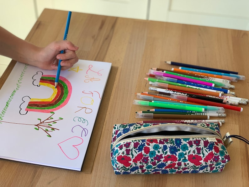 Trousse école Liberty idéal pour la rentrée des classes et le travail Personnalisable image 10