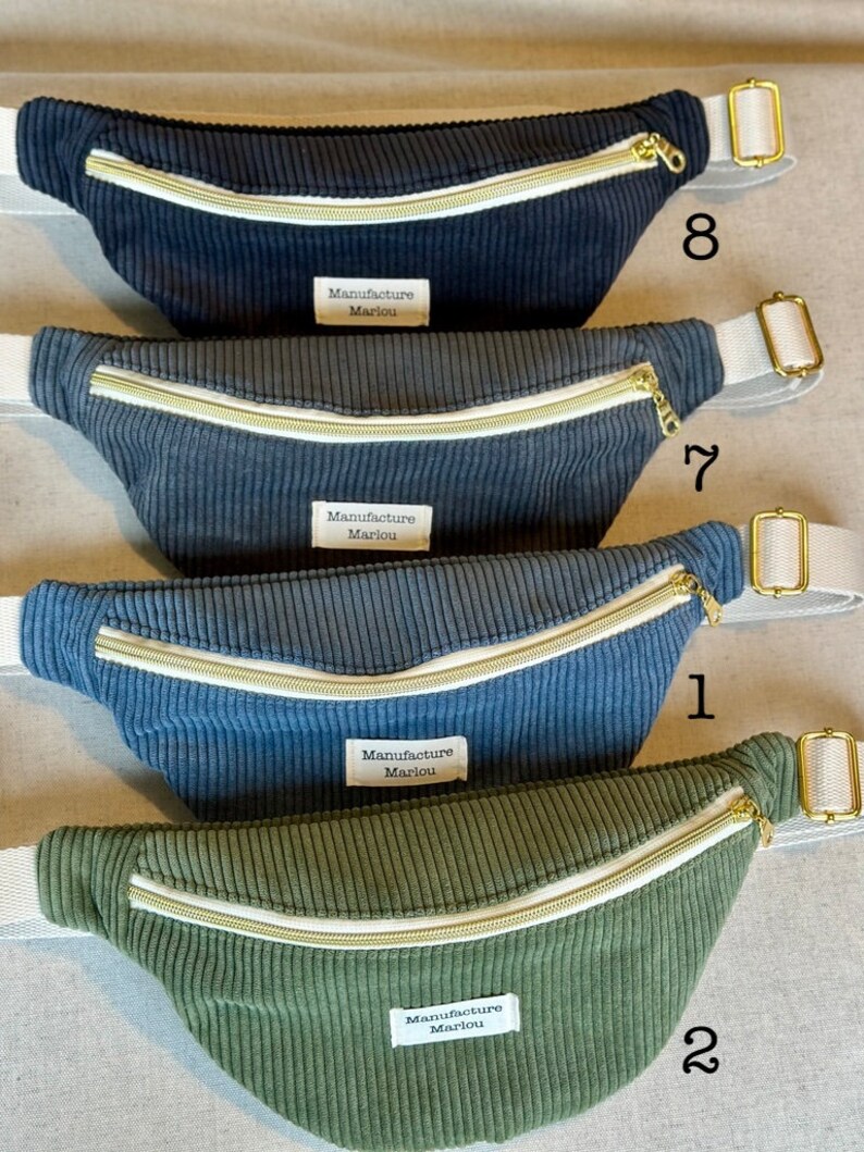 Belt bag in corduroy fabric image 9